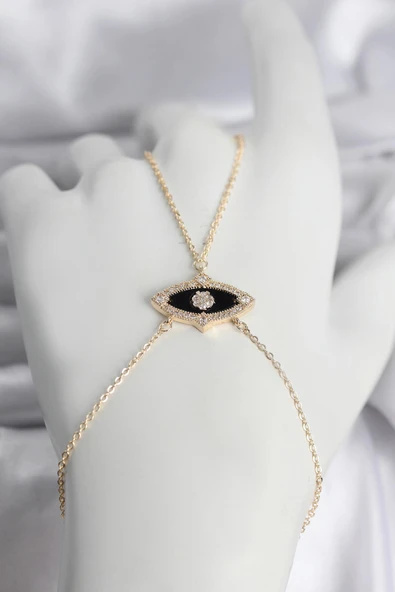 Pirinç Göz Model Gold Renk Zirkon Taşlı Kadın Şahmeran ürün görseli 1
