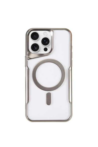 iPhone 14 Pro Kılıf Boyi Magsafe Silikon Kapak - Gümüş ürün görseli 1
