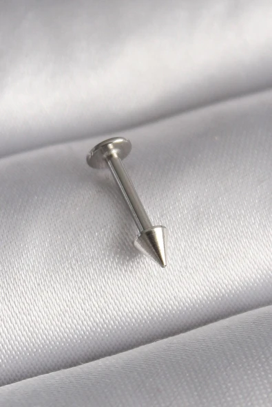 316L Çelik Gümüş Renk Çivi Model Piercing ürün görseli 1