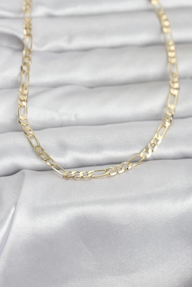 CM 14K Gold Renk Kuşgözü Zincir Model 60 cm Kadın Kolye ürün görseli 1