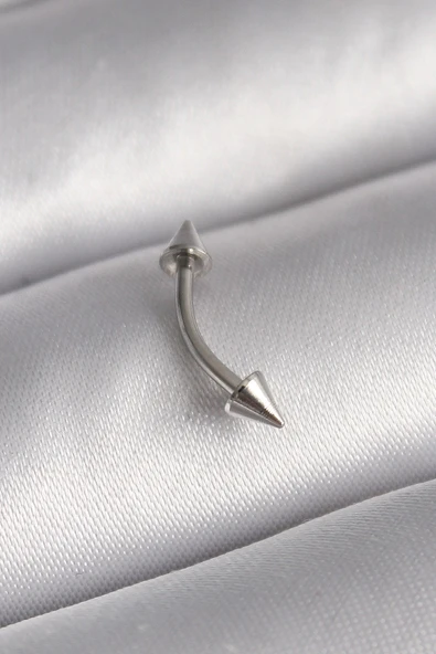 316L Çelik Gümüş Renk Çivi Model Piercing ürün görseli 1