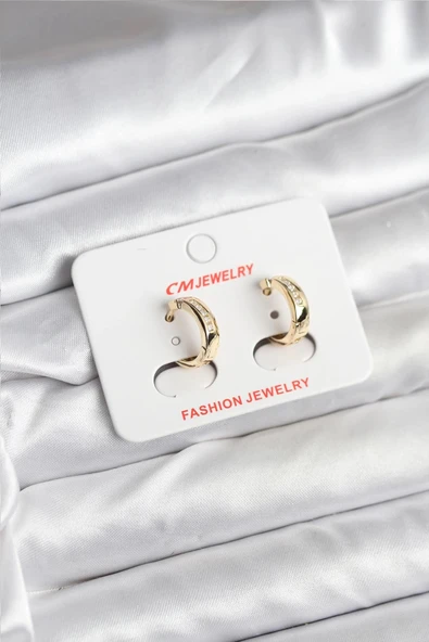 14K Gold Renk Kaplama CM Kadın Küpe ürün görseli 1