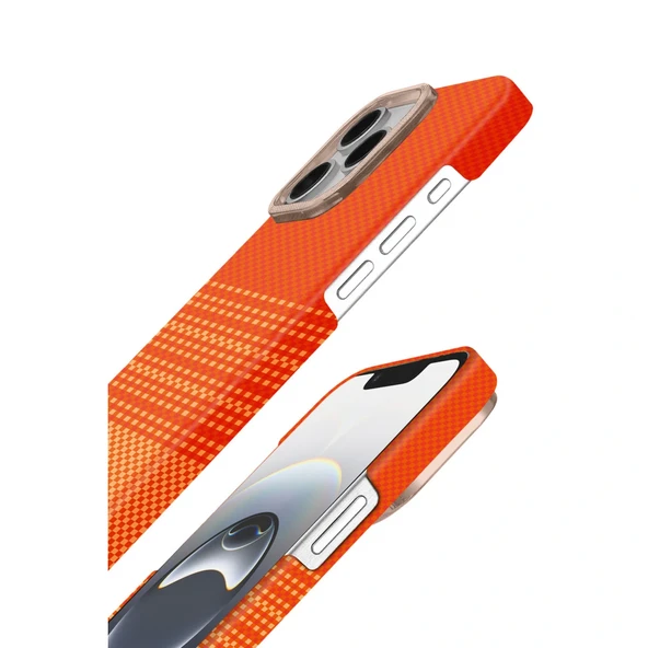 İphone 15 Pro Max Vega Magsafe Kapak - Turuncu - Resim 4