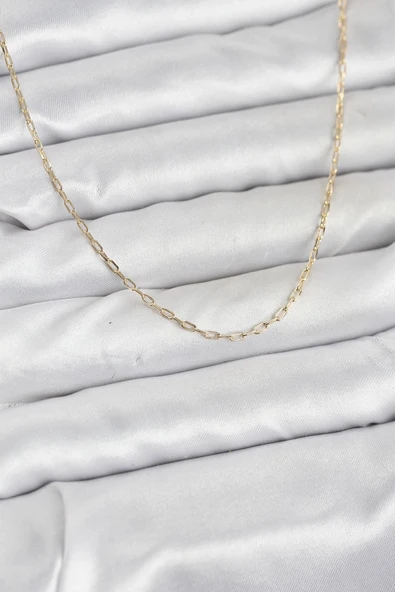 CM 14K Gold Renk Ataç Zincir Model 60 cm Kadın Kolye ürün görseli 1