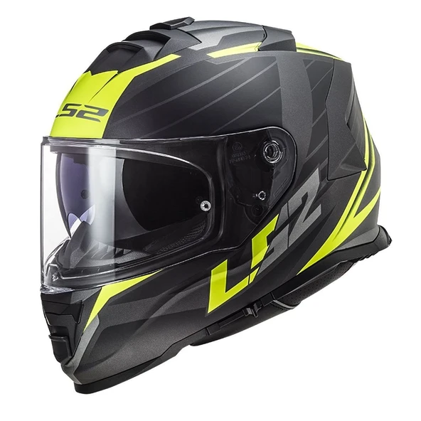 KAPALI KASK LS2 STORM 2 NERVE MAT SİYAH NEON SARI ORJİNAL VİZÖRLÜ M ürün görseli 1