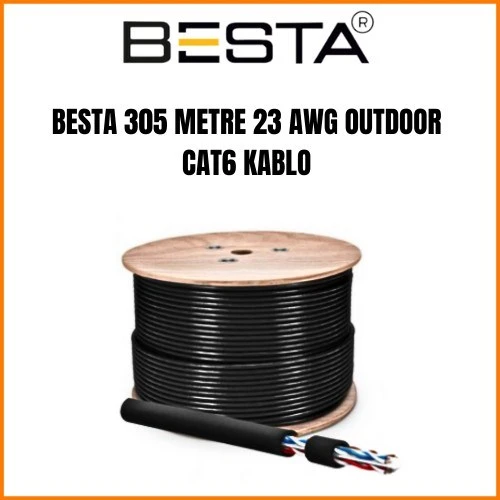 305 METRE 23 AWG OUTDOOR CAT6 KABLO ürün görseli 1