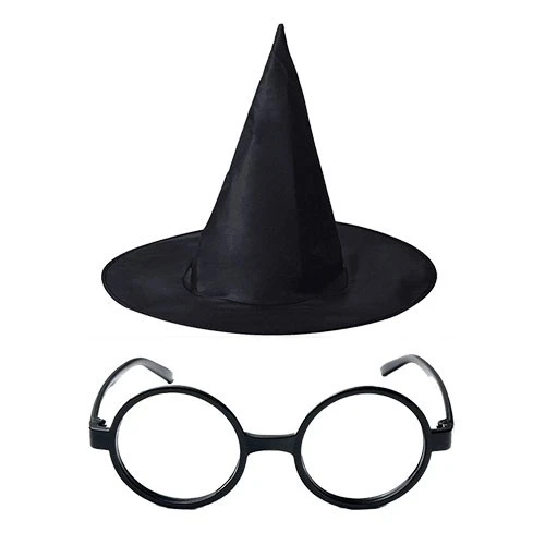 Harry Potter Büyücü Şapkası ve Harry Potter Büyücü Gözlüğü Siyah Renk ürün görseli 1
