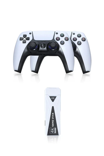 Y5 64GB Android Dual Pad 4K Game Stick - Beyaz ürün görseli 1
