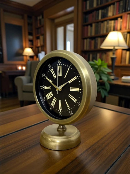 Time Art 25 x 20 Eskitme Metal Masa Saati ürün görseli 1