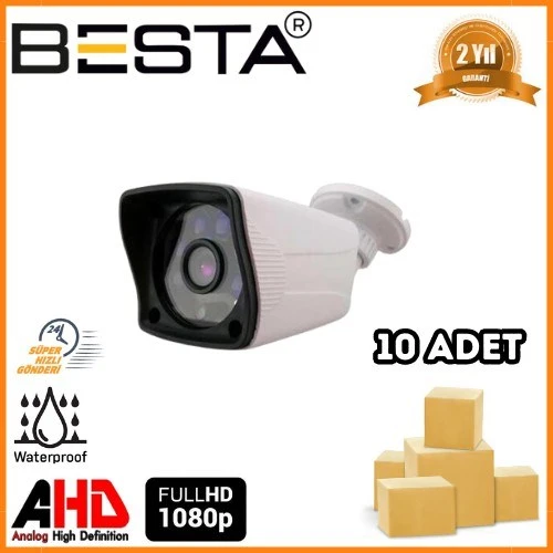 2 MP 1080P 6 ATOM LED Bullet AHD Güvenlik Kamerası 10 Adet Koli ürün görseli 1