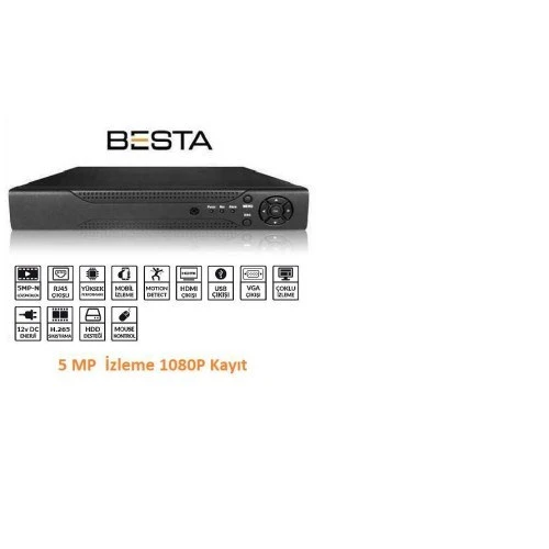 8 KANAL 5MP P6 H265 AHD DVR Kayit Cihazı KD-1158 ürün görseli 1