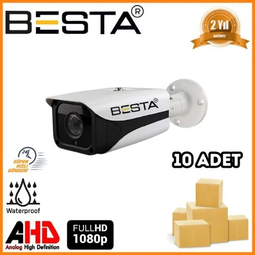 2 MP 1080P 4 BIG LED Bullet AHD Güvenlik Kamerası 10 Adet Koli ürün görseli 1