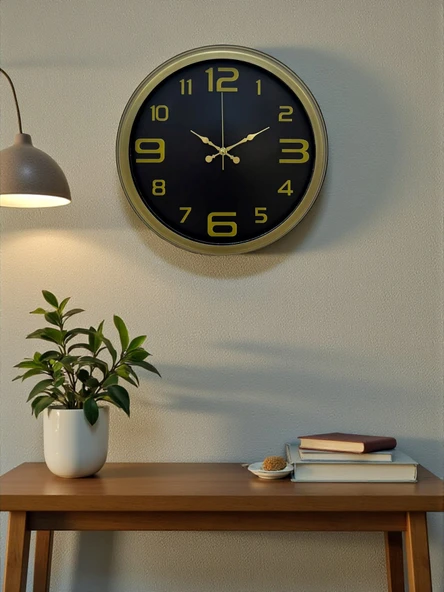 40 Cm Metal Eskitme Vintage Duvar Saati ürün görseli 1