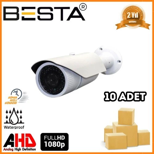 2 MP 1080P 42 LED Bullet AHD Güvenlik Kamerası 10 Adet Koli ürün görseli 1