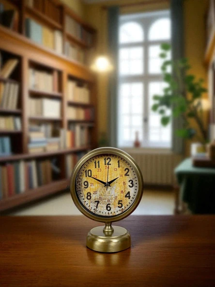 Antique Touch 25x20 Eskitme Metal Masa Saati ürün görseli 1