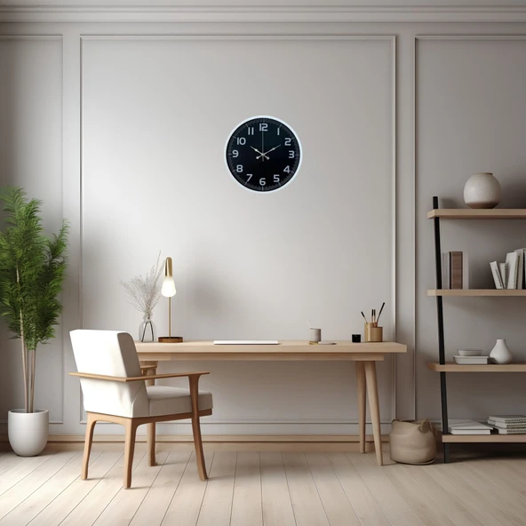 Beyaz Elegance 36 Cm Duvar Saati ürün görseli 1