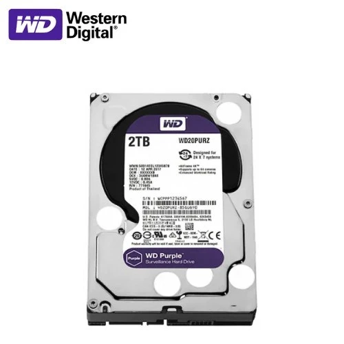 WD Purple WD20PURZ 2 TB 3.5" SATA 3 64 MB 7/24 Güvenlik Kamerası Diski ürün görseli 1