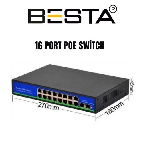 16 port PoE Switch KD1621GL ürün görseli 1