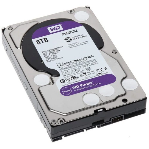 WD Purple WD60PURZ 6 TB 3.5inc 5400 RPM HDD Güvenlik Kamerası Harddiski ürün görseli 1