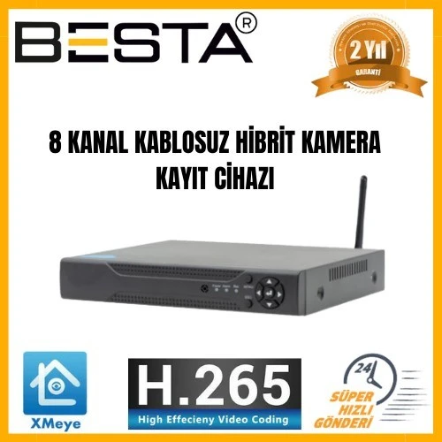 8 Kanal 5 MP Kablosuz Wifi Hibrit Dvr Kayıt Cihazı KD-7008W ürün görseli 1