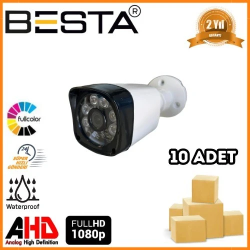 2 MP 1080P 6 ATOM WARM LED Bullet AHD Güvenlik Kamerası 10 Adet Koli ürün görseli 1