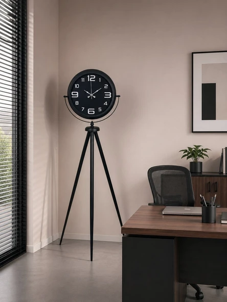 Siyah Zarafet Tripod Ayaklı Saat ürün görseli 1