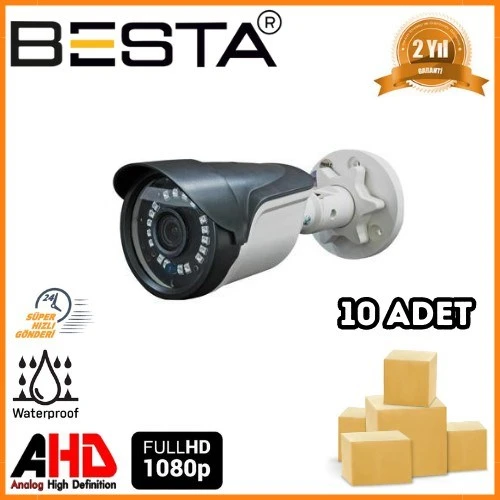 2 MP 1080P 18 SMD LED Bullet AHD Güvenlik Kamerası 10 Adet Koli ürün görseli 1