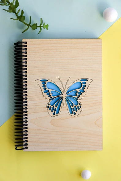 Doğal Ahşap Kapaklı Çizgisiz Defter - Şık ve Dayanıklı Tasarım ürün görseli 1