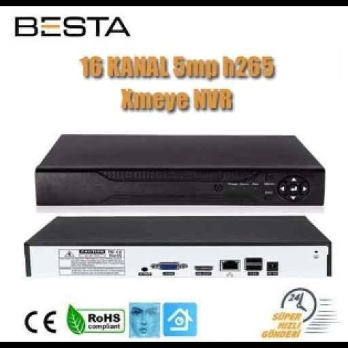 16 Kanal 5 MP H265 Xmeye Nvr Güvenlik Kamerası Kayıt Cihaz KD-3616 ürün görseli 1