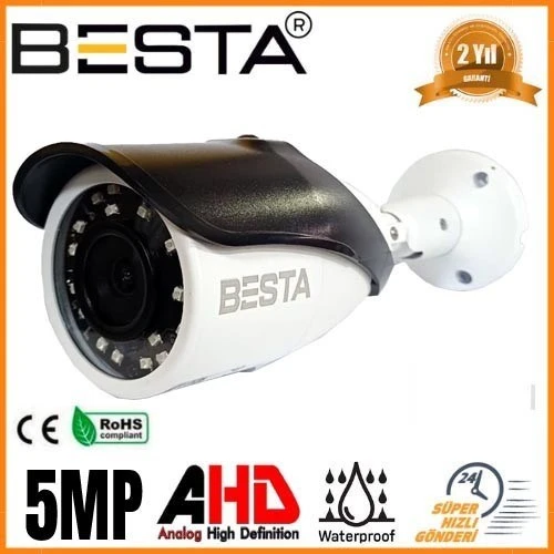 5 MP 4K 1440P 8 WARM LED AHD Bullet Güvenlik Kamerası BT-5065 ürün görseli 1