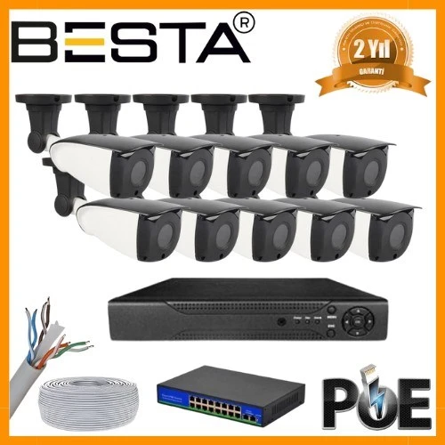 5 MP 1440P 10 DIŞ MEKAN KAMERALI IP POE Güvenlik Seti ürün görseli 1