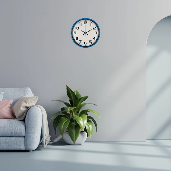 Sky Blue 36 Cm Duvar Saati ürün görseli 1