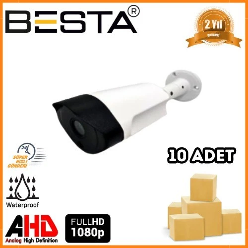 2 MP 1080P 6 ATOM LED Bullet AHD Güvenlik Kamerası 10 Adet Koli ürün görseli 1