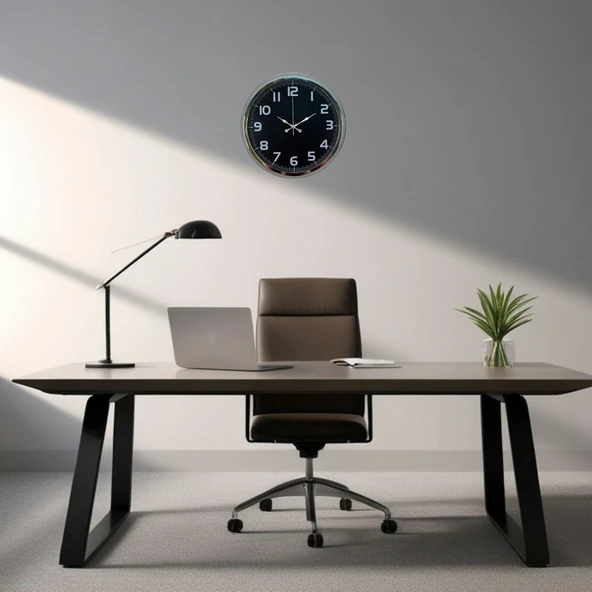 Silver Shadow 40 Cm Metal Duvar Saati ürün görseli 1