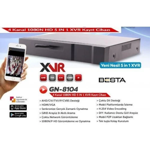 AHD DVR 4 Kanal Kamera Kayıt Cihazı KD-4255 ürün görseli 1