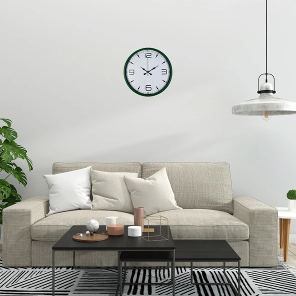 Yeşil Aura 36 Cm Standart Duvar Saati ürün görseli 1
