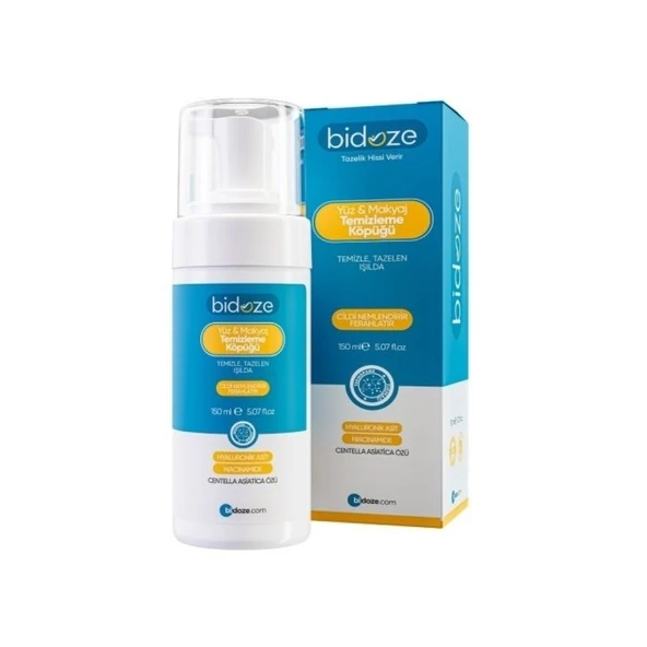 Bidoze Yüz & Makyaj Temizleme Köpüğü 150 Ml | Niacinamide, Centella ve Hyaluronik Asitli Arındırıcı Bakım ürün görseli 1