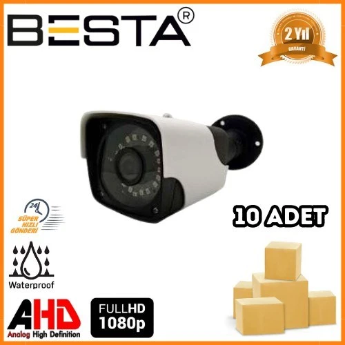 2 MP 1080P 18 SMD LED Metal Kasa Bullet AHD Güvenlik Kamerası 10 Adet Koli ürün görseli 1