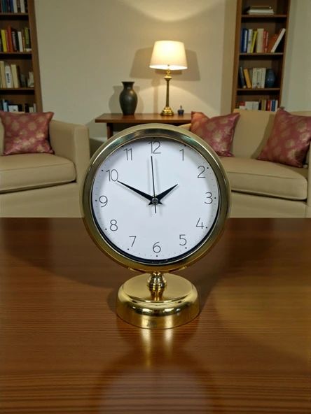 Golden Time 25 x 20 Cm Metal Masa Saati ürün görseli 1
