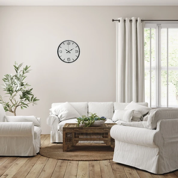 Soft Beyaz 36 Cm Dekoratif Duvar Saati ürün görseli 1