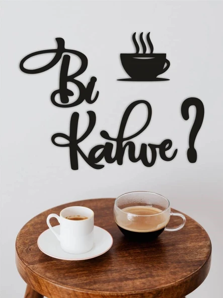 Bi Kahve? - Ahşap Duvar Dekoru ürün görseli 1