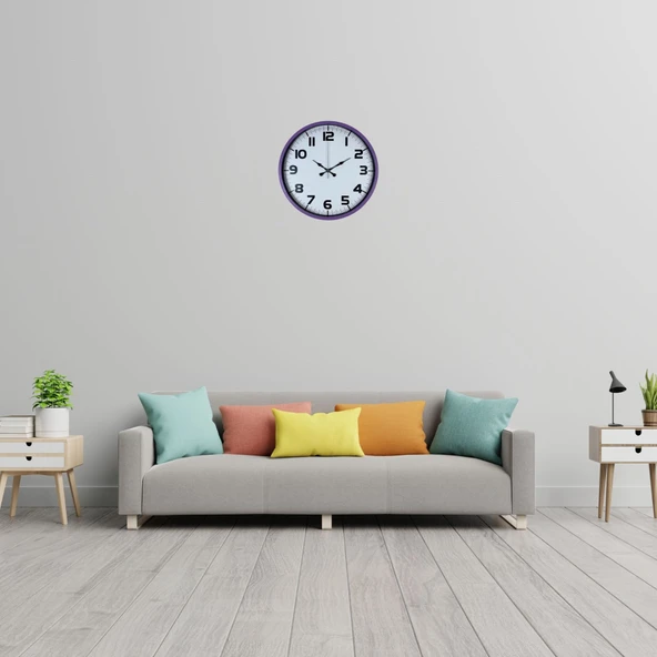 Violet Mor 36 Cm Standart Duvar Saati ürün görseli 1