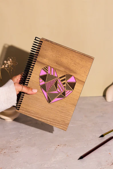 Doğal Ahşap Kapaklı Çizgisiz Defter - Şık ve Dayanıklı Tasarım ürün görseli 1