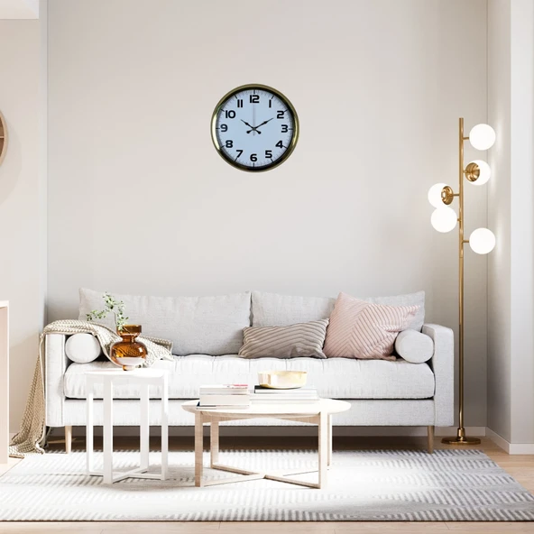 Aurelia Gold 40 Cm Metal Duvar Saati ürün görseli 1