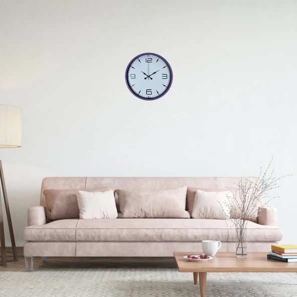 Mor Standart 36 Cm Duvar Saati ürün görseli 1