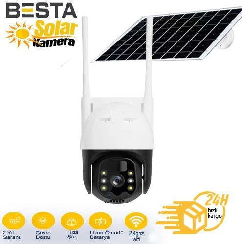 3 MP WİFİ SOLAR KABLOSUZ GÜVENLİK KAMERASI BS-2090 ürün görseli 1