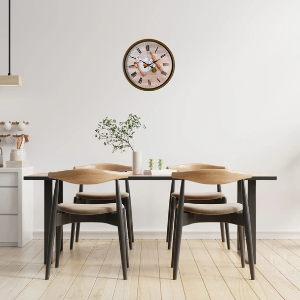 Rustic Bakery Kitchen Kahverengi 36 Cm Duvar Saati ürün görseli 1