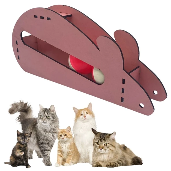 Fare Kedi Oyunu Ahşap 2 Toplu Kedi Oyuncağı Tahta Kedi Oyunu Tahta Fare Ve Toplu Oyuncak ürün görseli 1