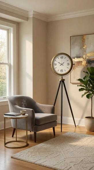 Elegant Vintage Tripod Ayaklı Saat ürün görseli 1