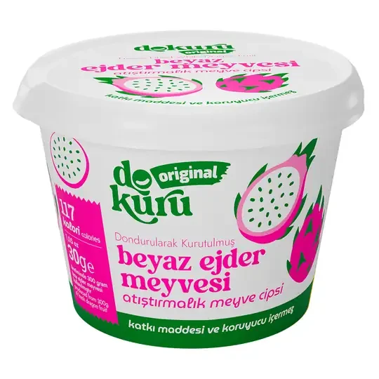 Dokuru Original Beyaz Ejder Meyvesi Atıştırmalık Meyve Cipsi 30gr ürün görseli 1
